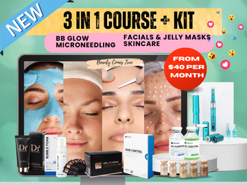 3 in 1 Facials+ skincare+ masks with BB glow, Microneedling