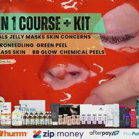 6 in 1 Glass facials, Chemical peels, Bb glow & micro-needling course + kit