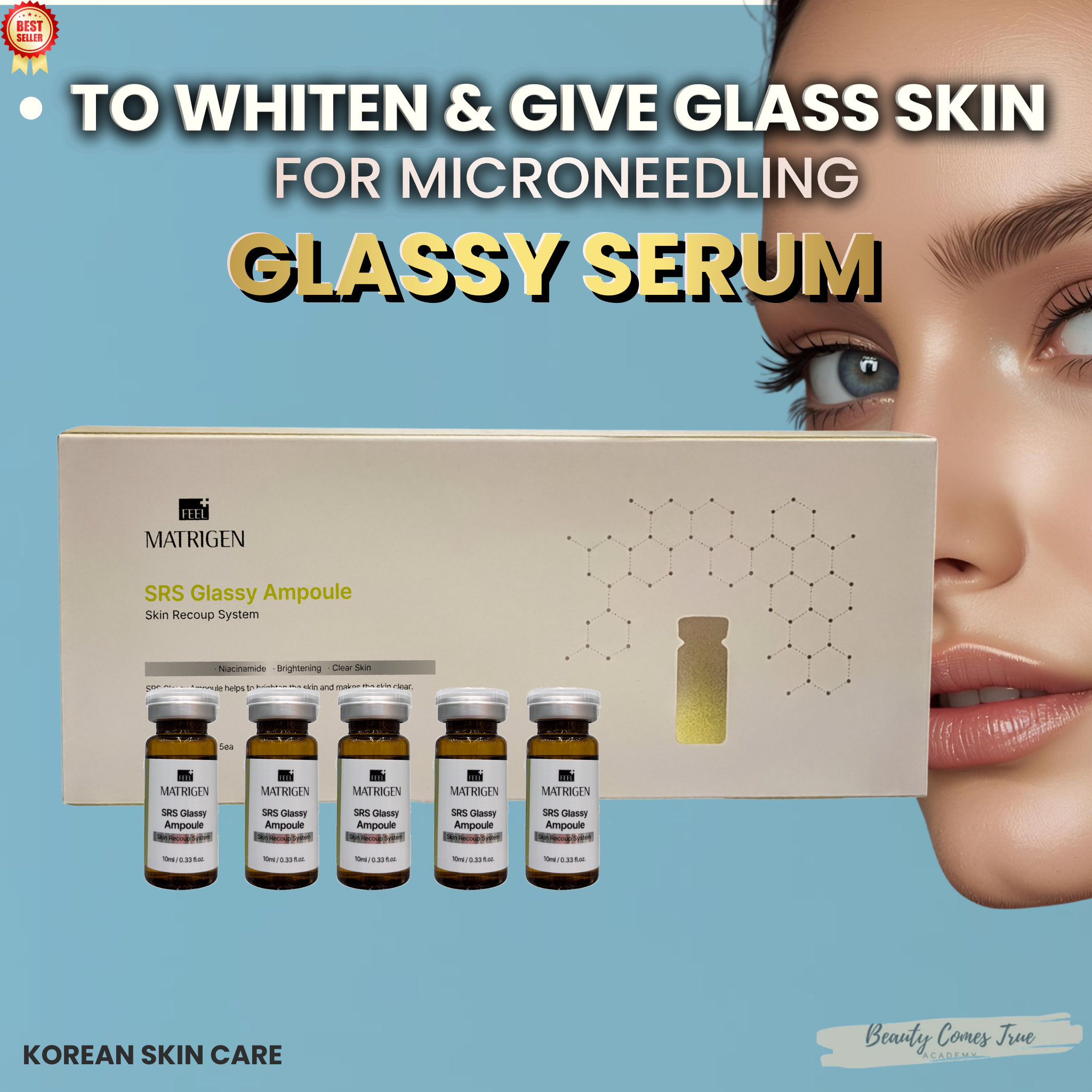 Whitening Glassy serum srs 10ml x 5 bottles serum