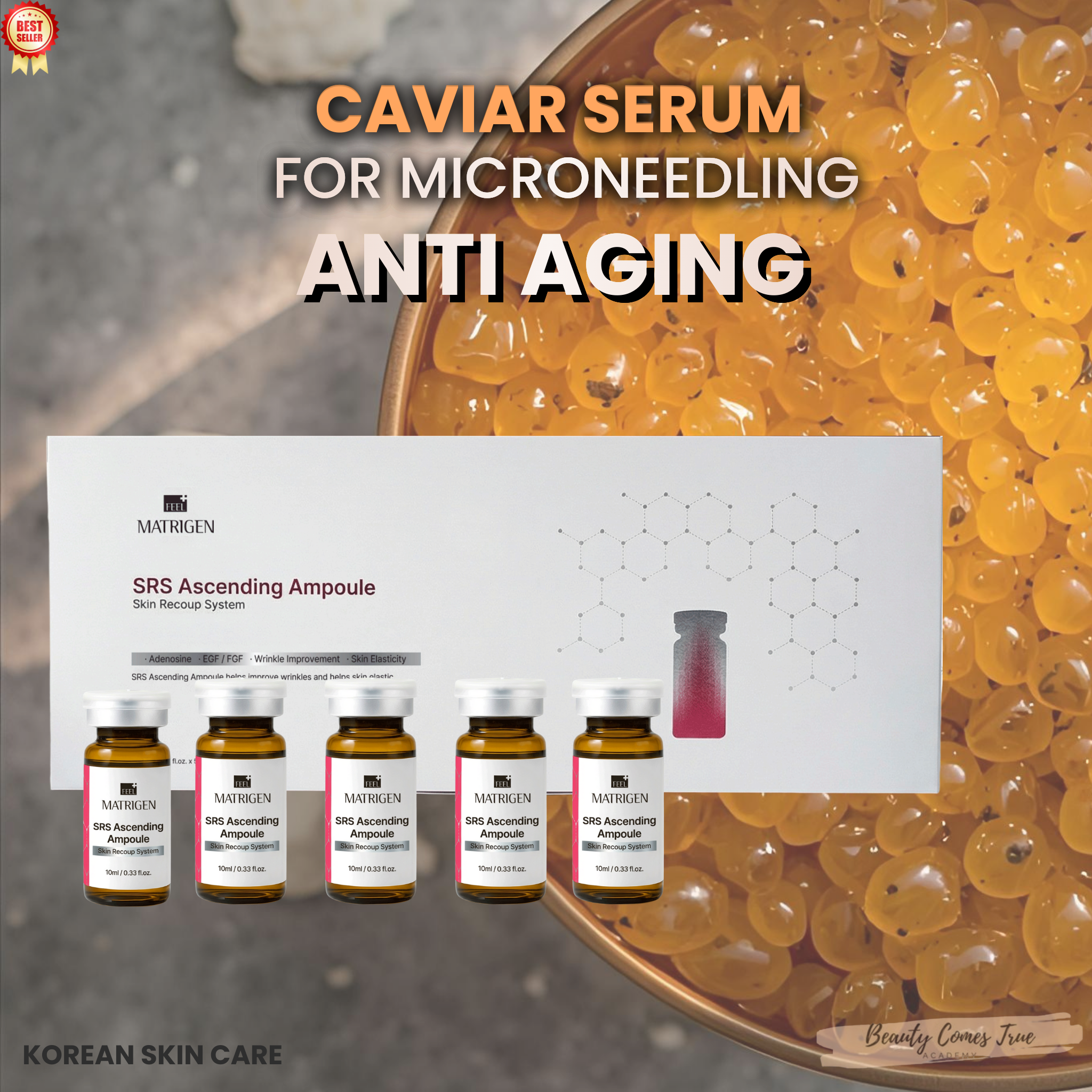 Anti-aging serum srs 10ml x5 bottles (Caviar & peptides serum)