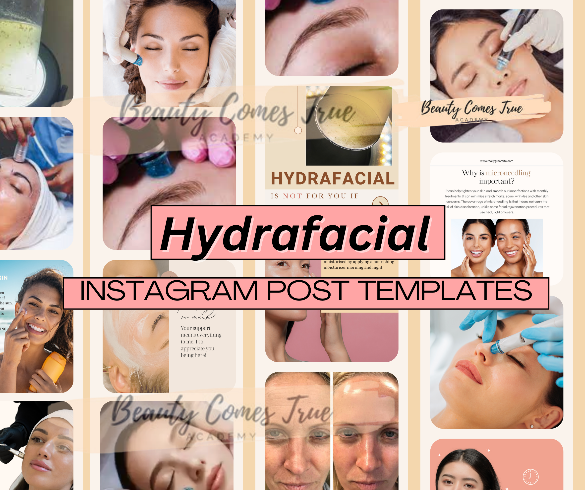 200 Hydrofacial social media templates