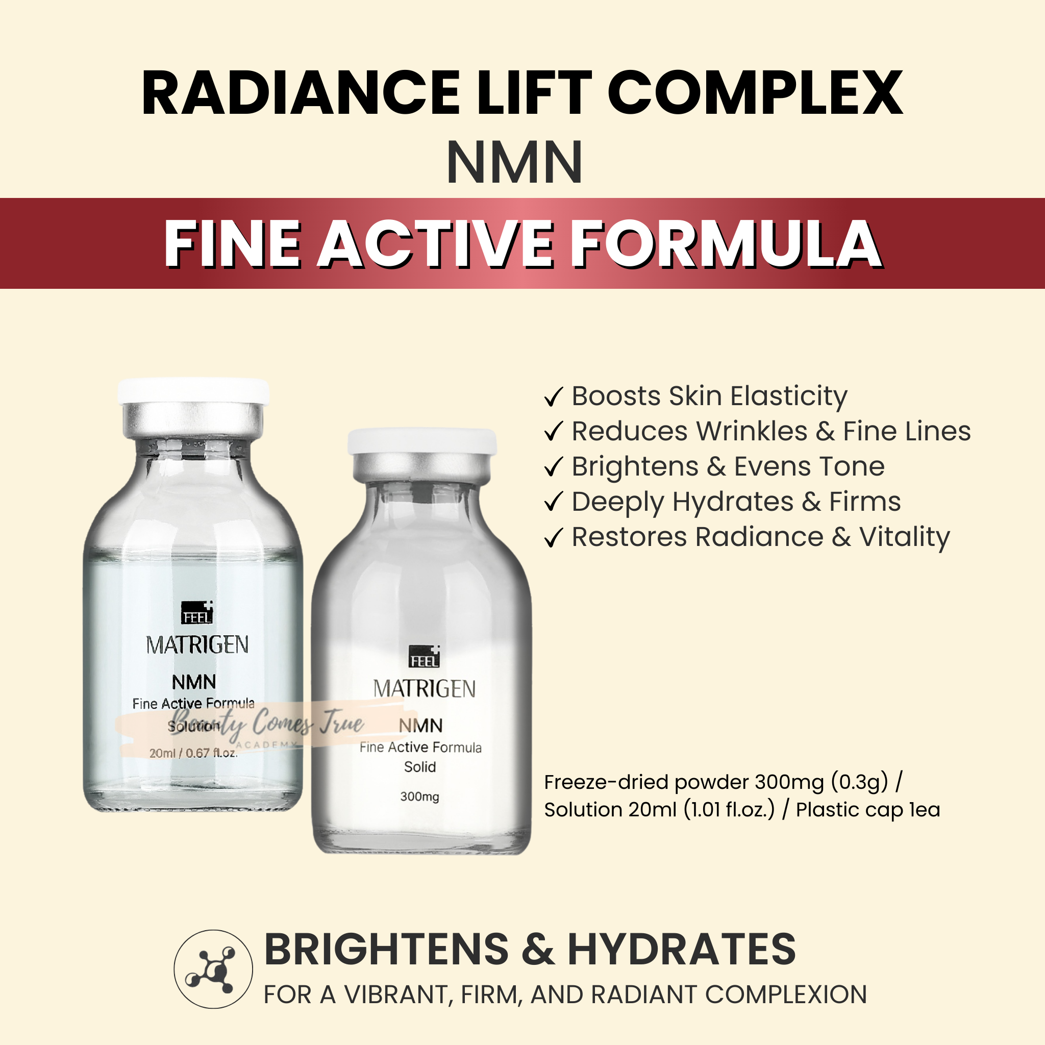 NMN Fine Active Formula (Freeze-dried powder 300mg, Solution 20ml)
