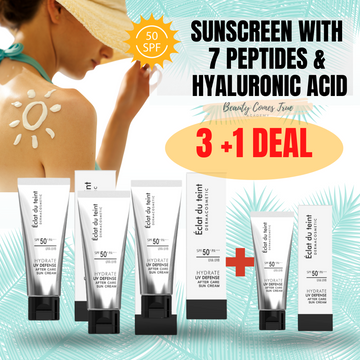 Sunscreen 3 + 1 Deal (with 7 peptides & hylaronic acid)