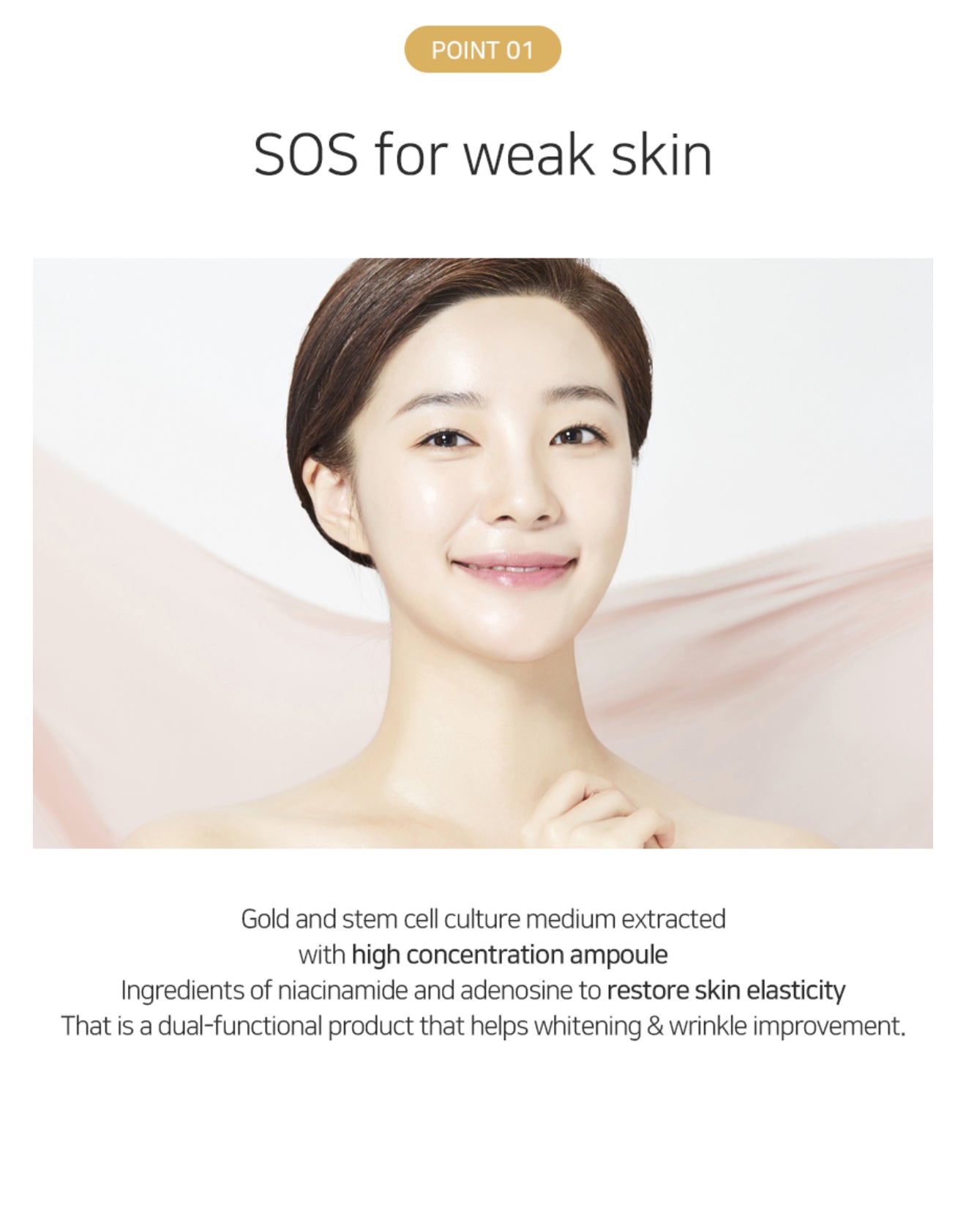 Bi-Phase 99.9% gold serum + stem cell 5 X 10ml