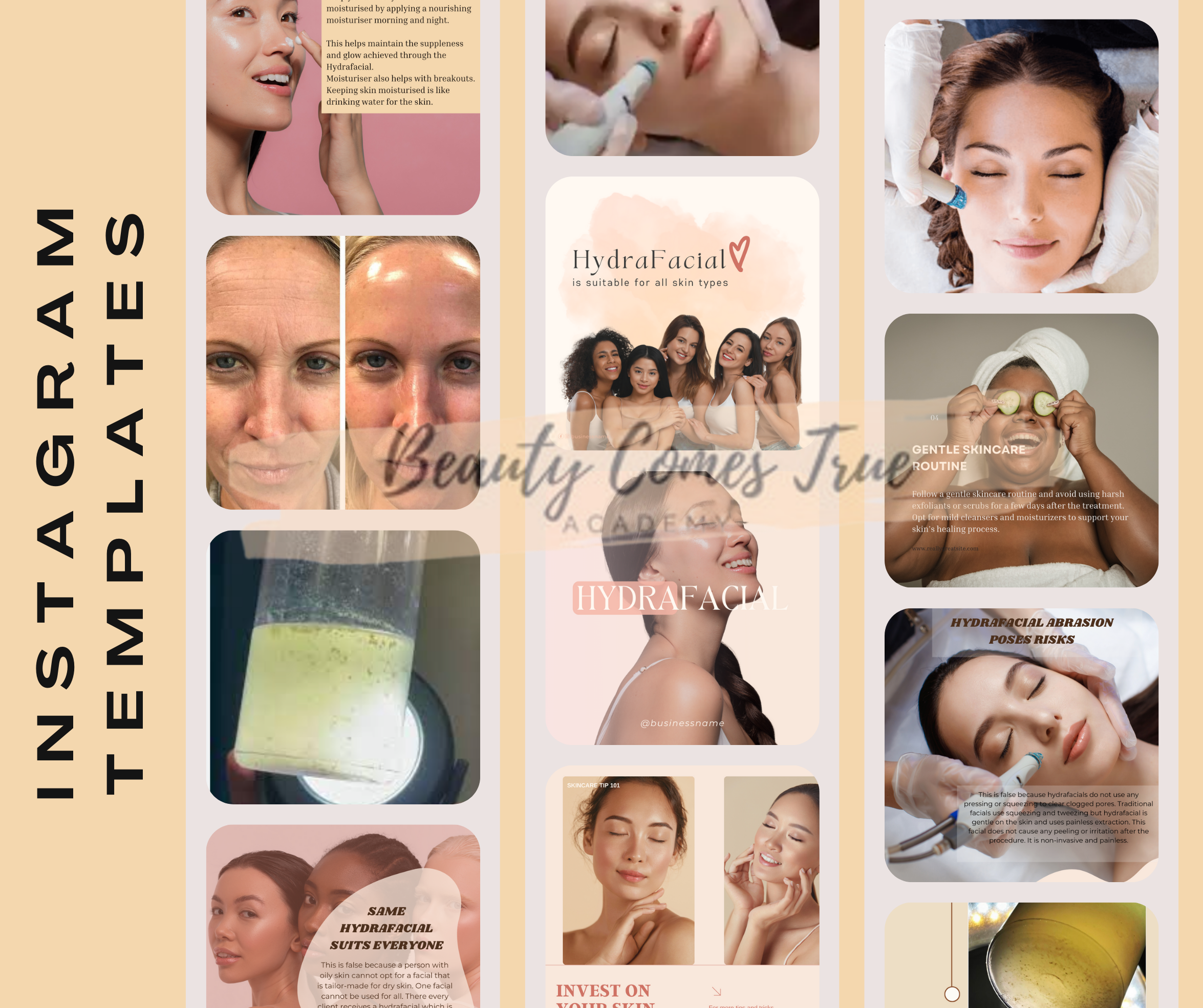 200 Hydrofacial social media templates