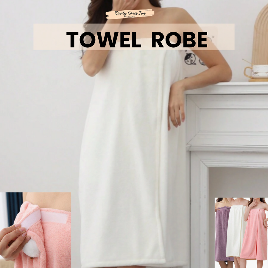 Towel robe white