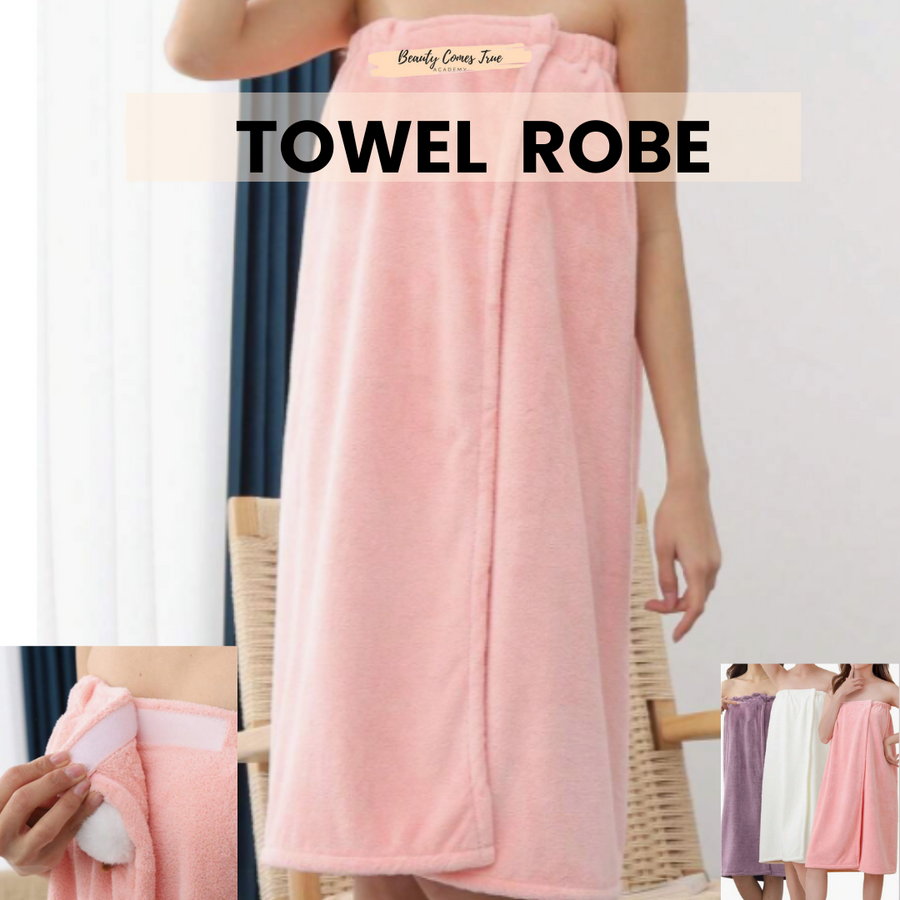 Towel robe pink