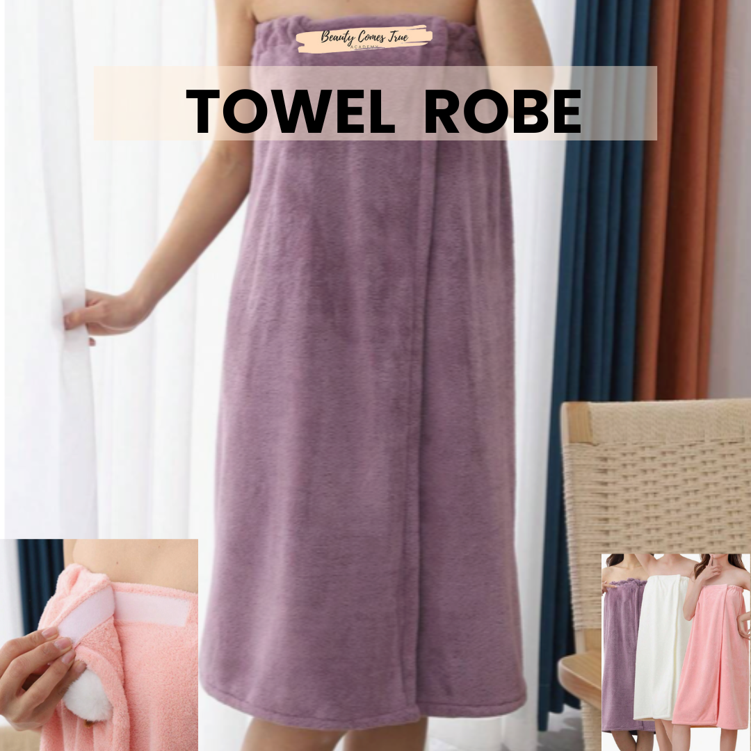 Towel robe purple