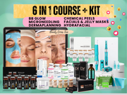 6 in 1 BB Glow, Micro-needling, Dermaplanning, Hydrofacials, Chemical peels, Facials & mask skin course + kit (1 left)