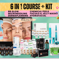 6 in 1 BB Glow, Micro-needling, Dermaplanning, Hydrofacials, Chemical peels, Facials & mask skin course
