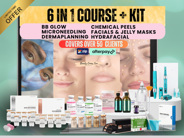 6 in 1 BB Glow, Micro-needling, Dermaplanning, Hydrofacials, Chemical peels, Facials & mask skin course