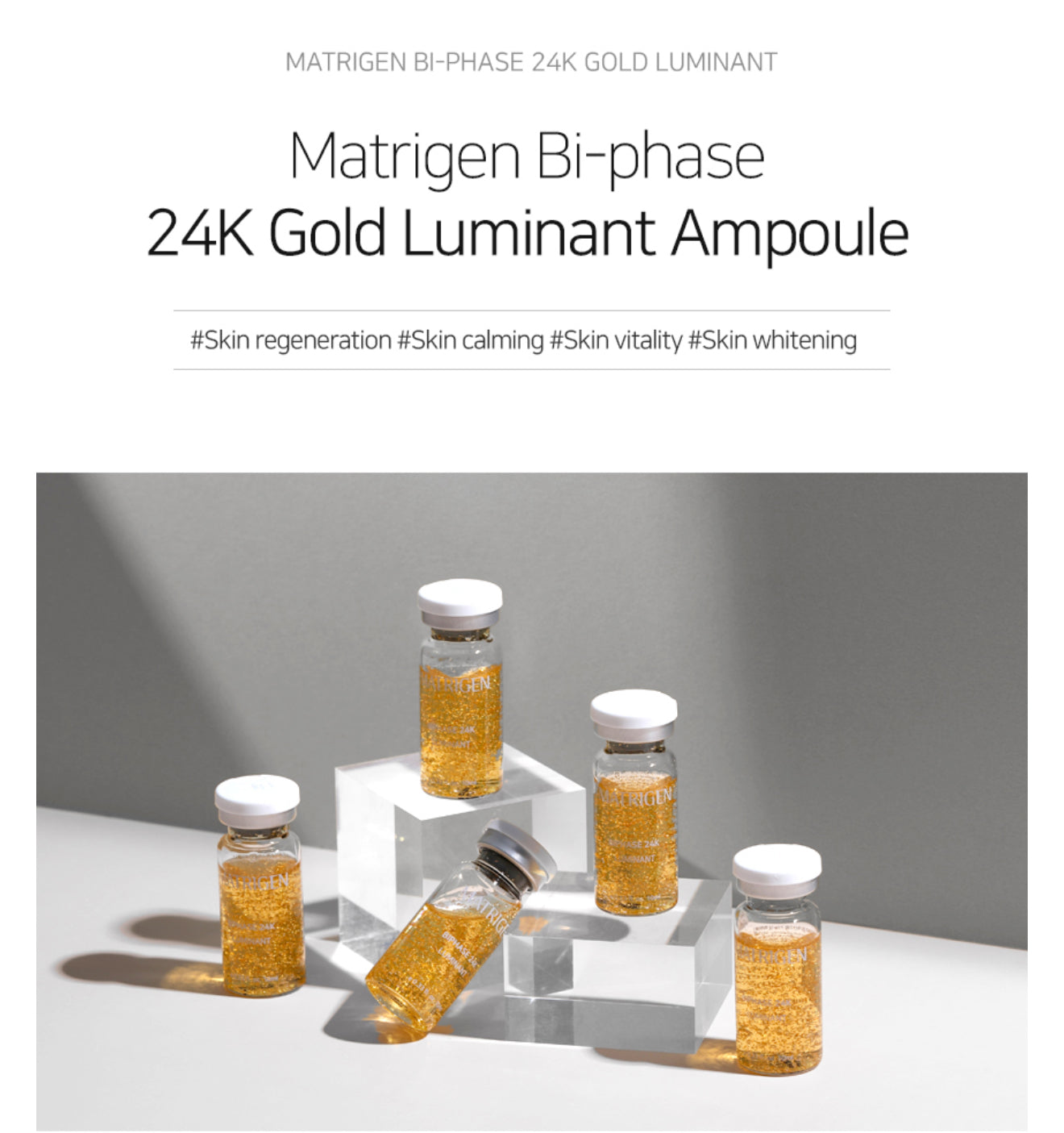 Bi-Phase 99.9% gold serum + stem cell 5 X 10ml
