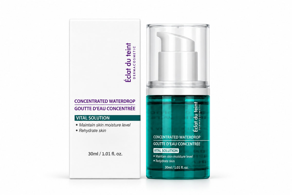 Green concentrated waterdrop vital solution