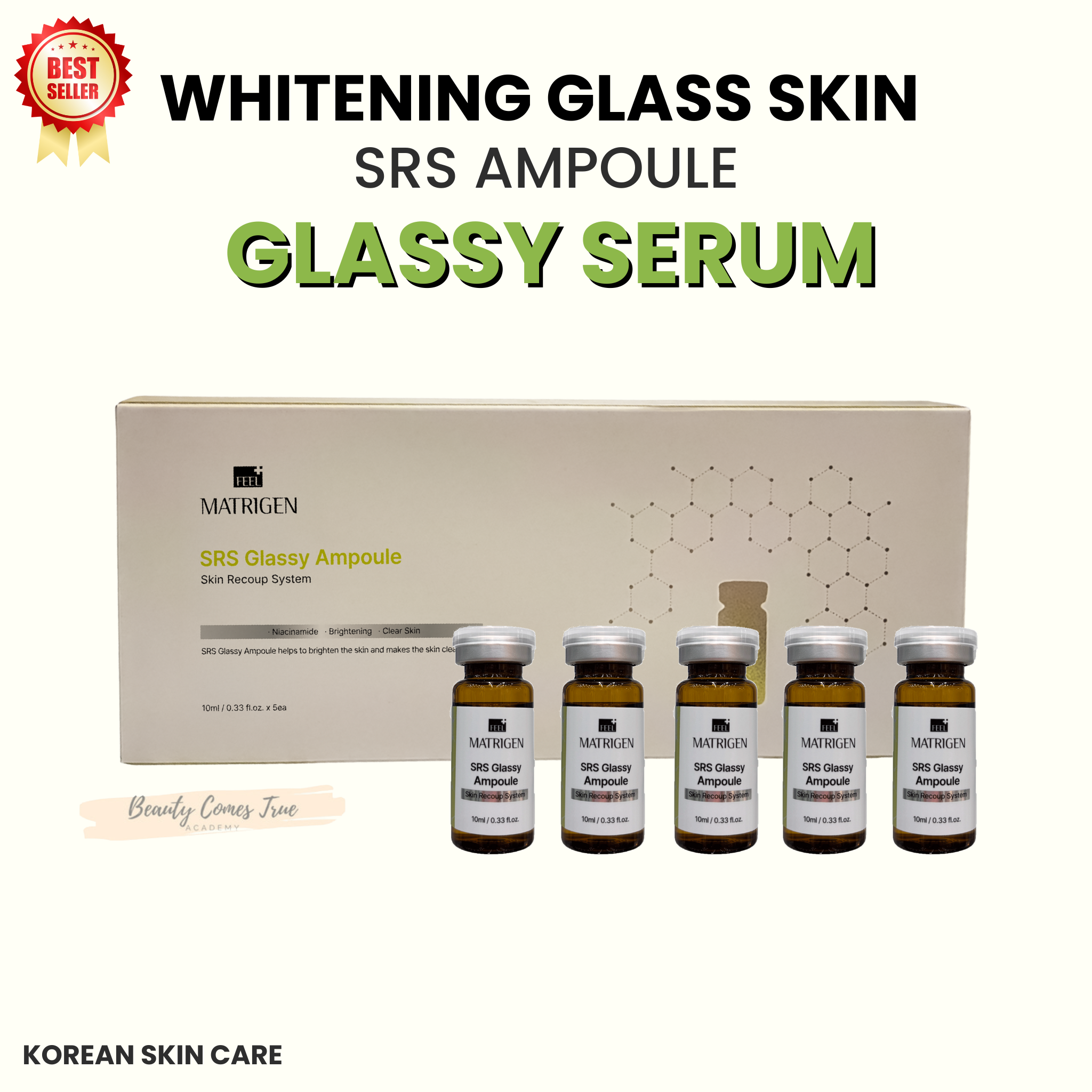 Whitening Glassy serum srs 10ml x 5 bottles serum