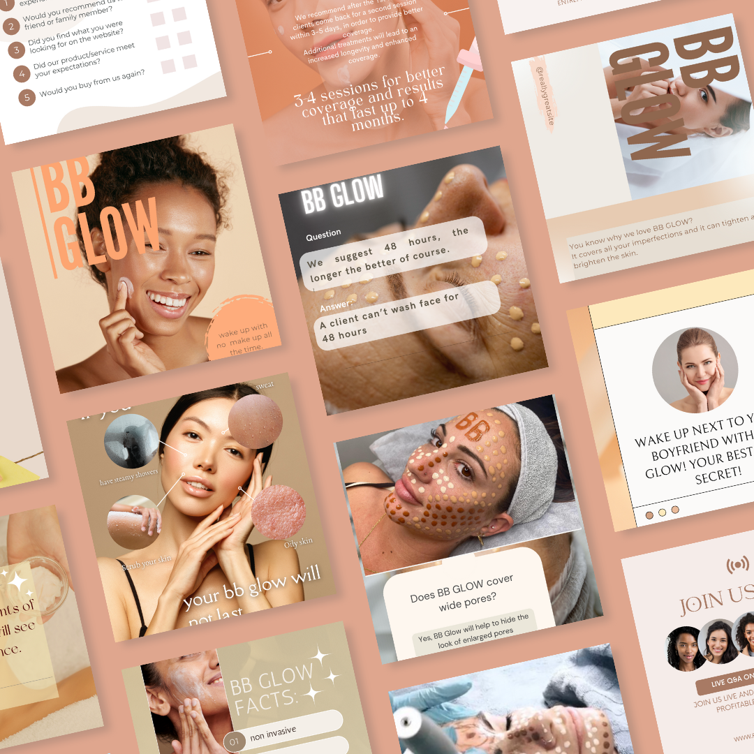 Bb glow social media templates