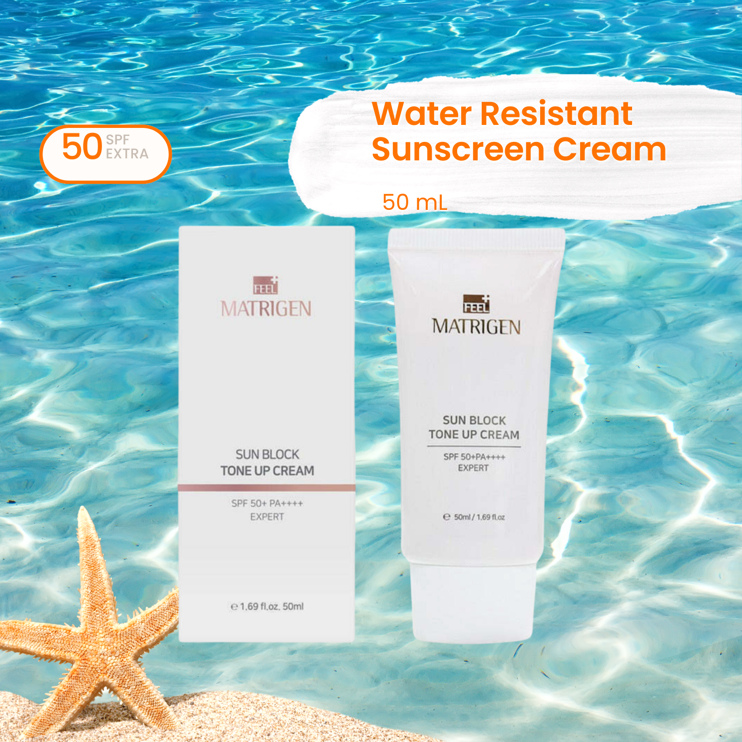 Sunscreen 50+ with toner