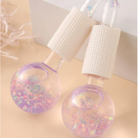 Ice globes pair purple glitter