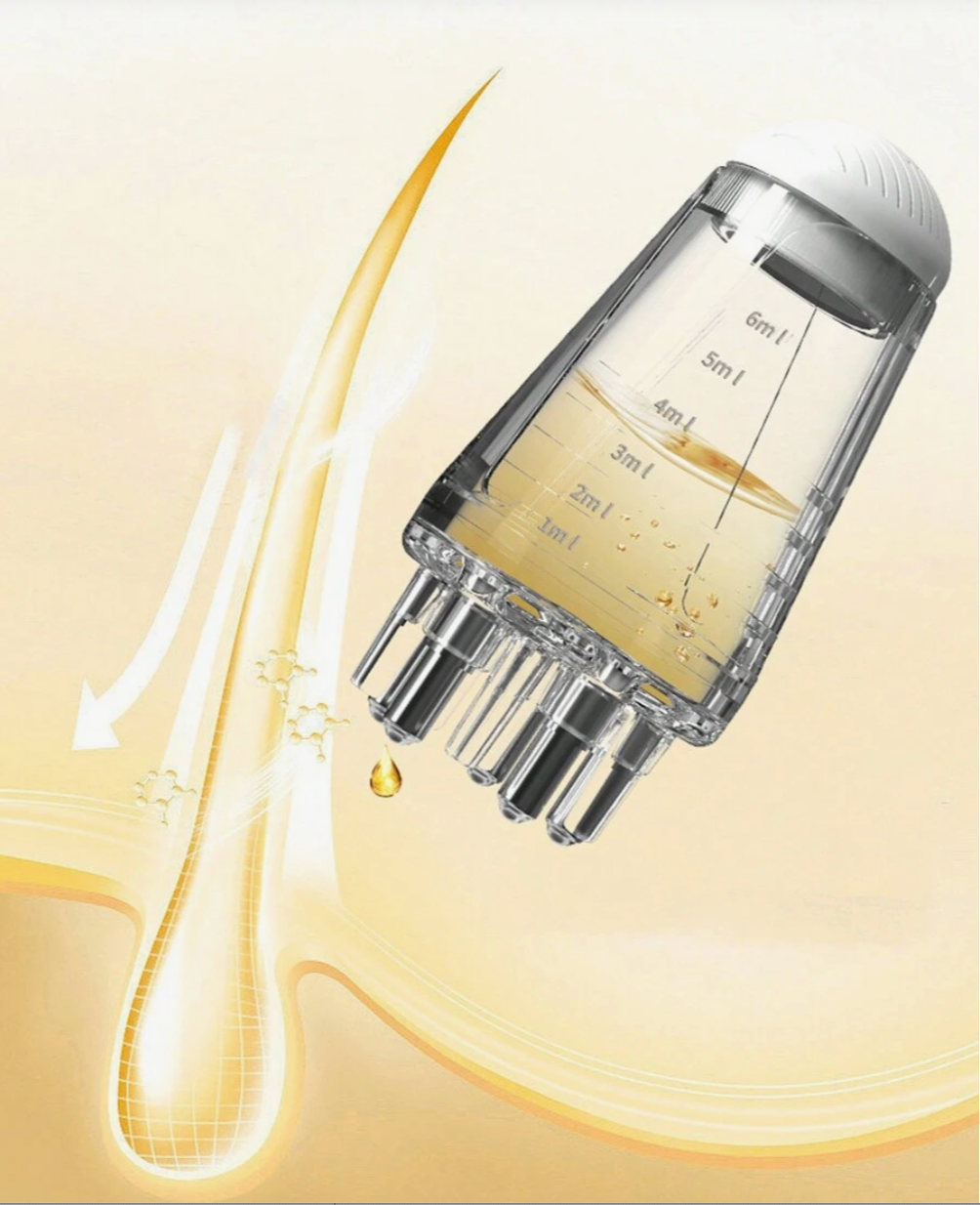 Hair loss serum applicator