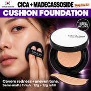 Cica Cushion Foundation with Madecassoside — 12g compact plus one 12g refill — Beauty Comes True