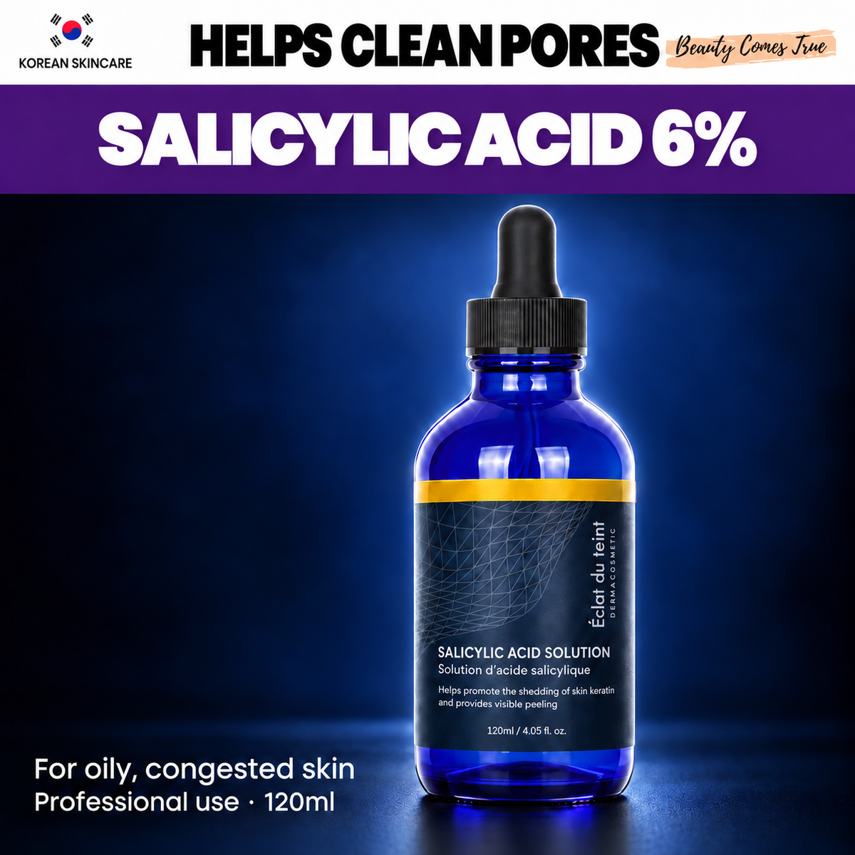 Salicylic acid  6% peel 120ml (covers over 50 treatments) — Beauty Comes True approved product cover