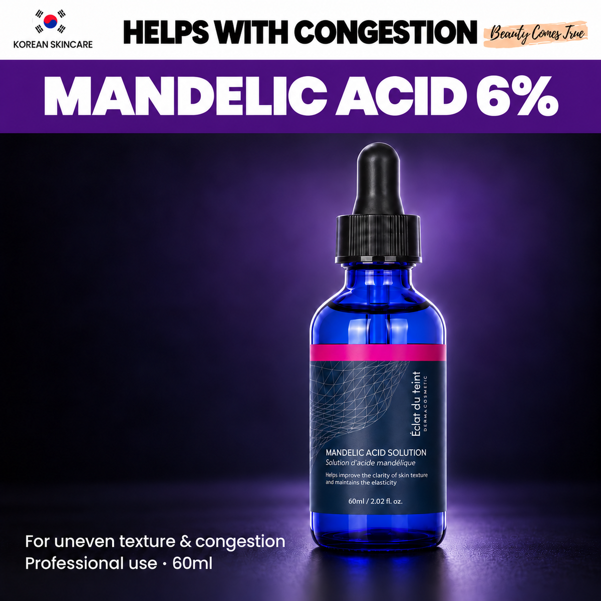 Mandelic 6% acid solution 60ml — Beauty Comes True approved product cover