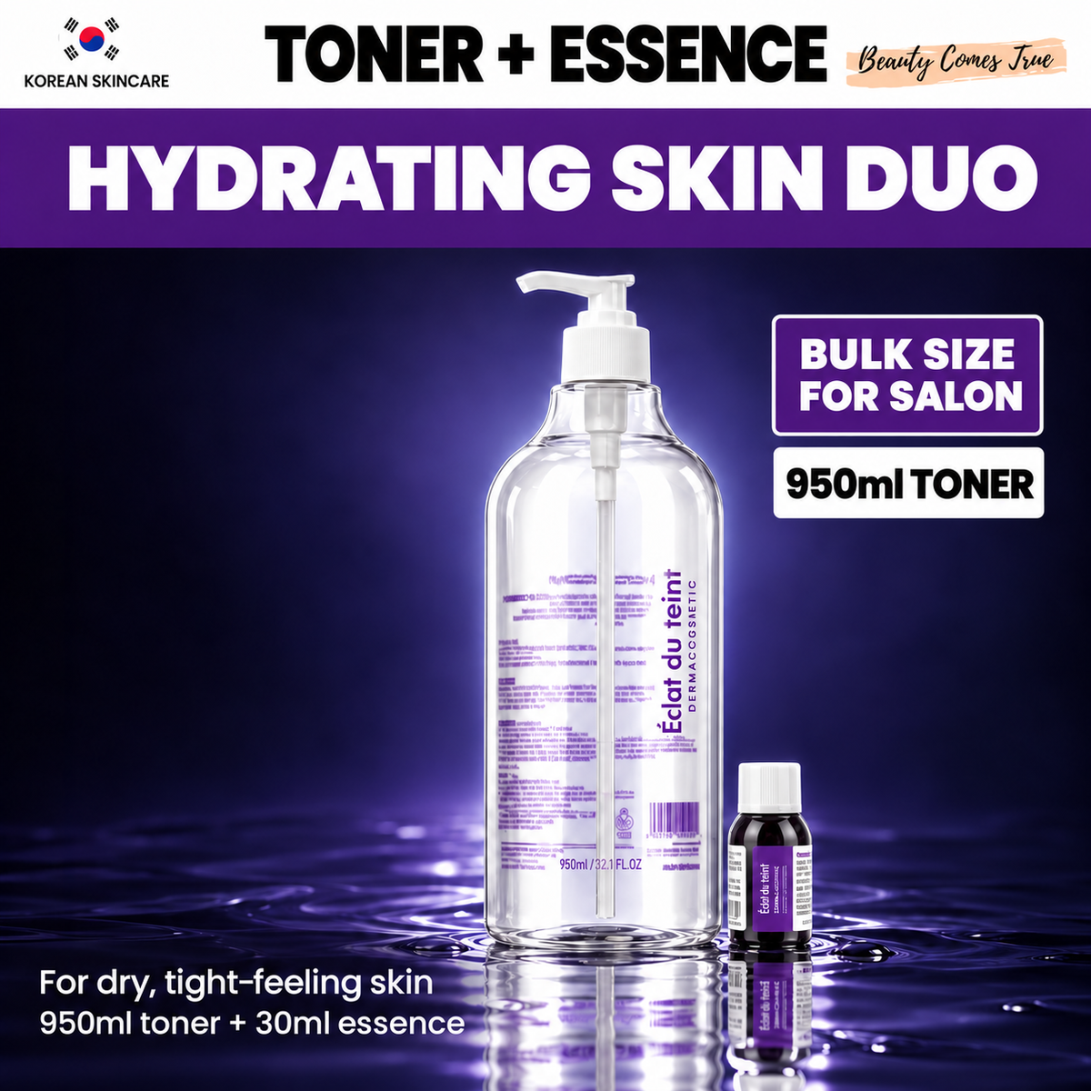 Hydrating Toner & Essence 950ml + 30ml — Beauty Comes True approved product cover