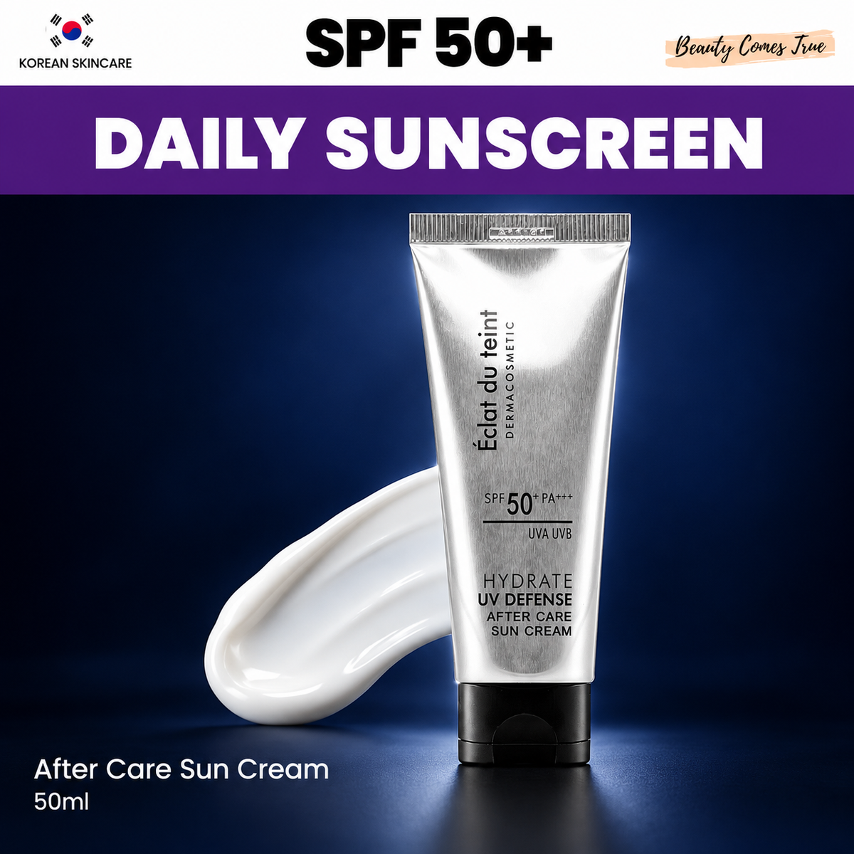 Éclat du teint SPF50+ After Care Sun Cream 50ml — Daily Sunscreen — Beauty Comes True