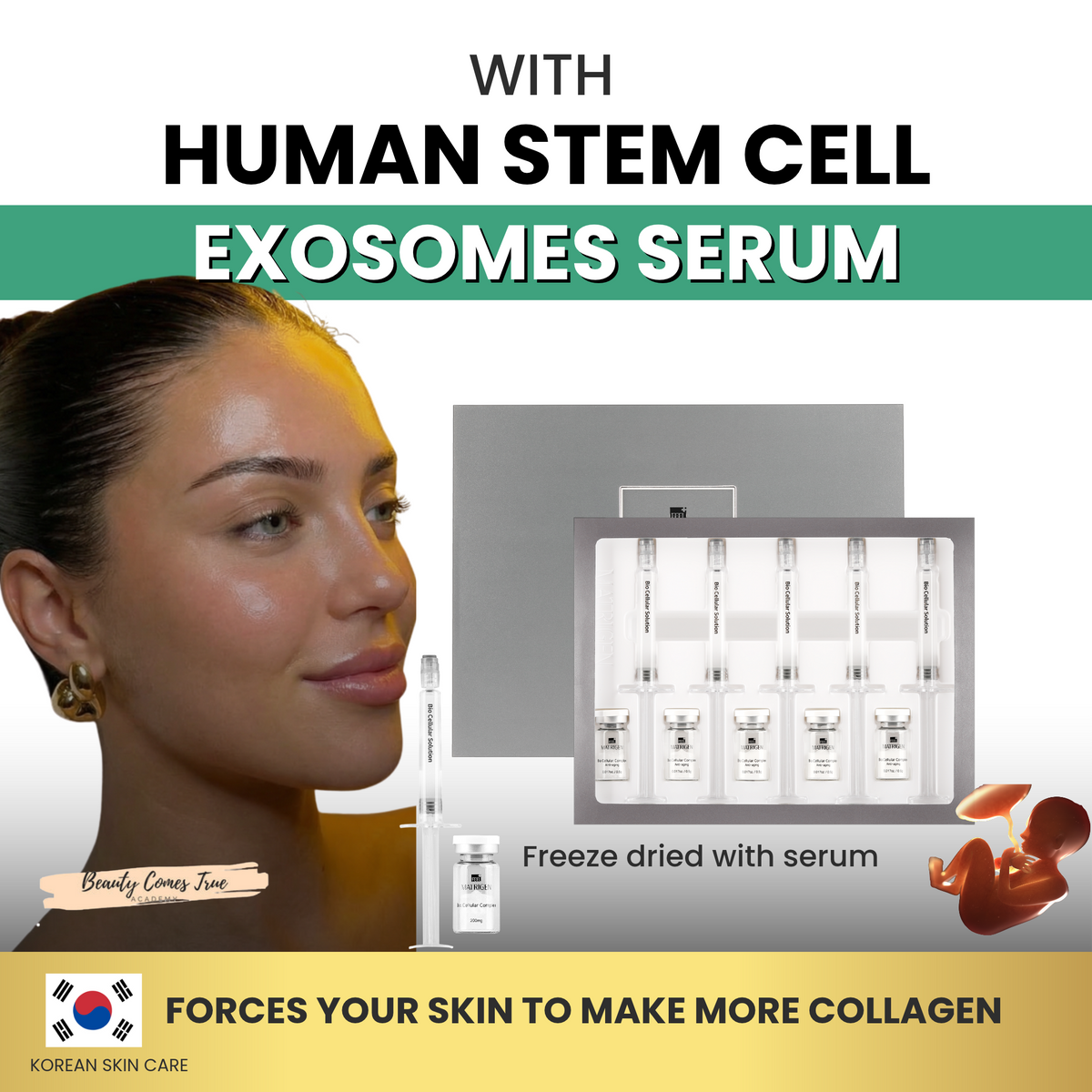 Exosome with stem cell serum