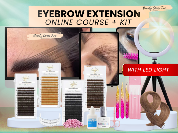 eyebrow extension kit  + course (LED LIGHT)