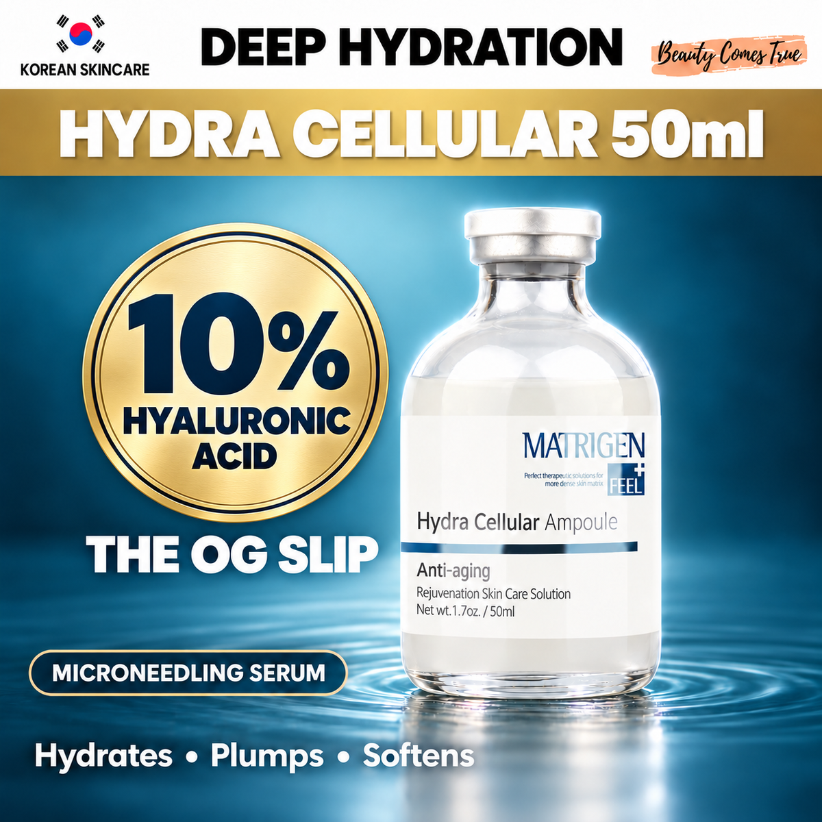 Hydra Cellular 50ml — 10% hyaluronic acid, the OG slip microneedling serum