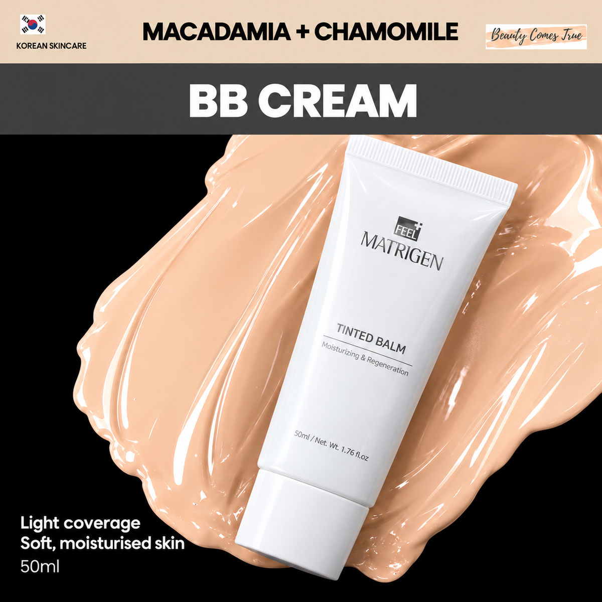 Matrigen BB Cream with Macadamia and Chamomile — Tinted Balm 50ml — Beauty Comes True