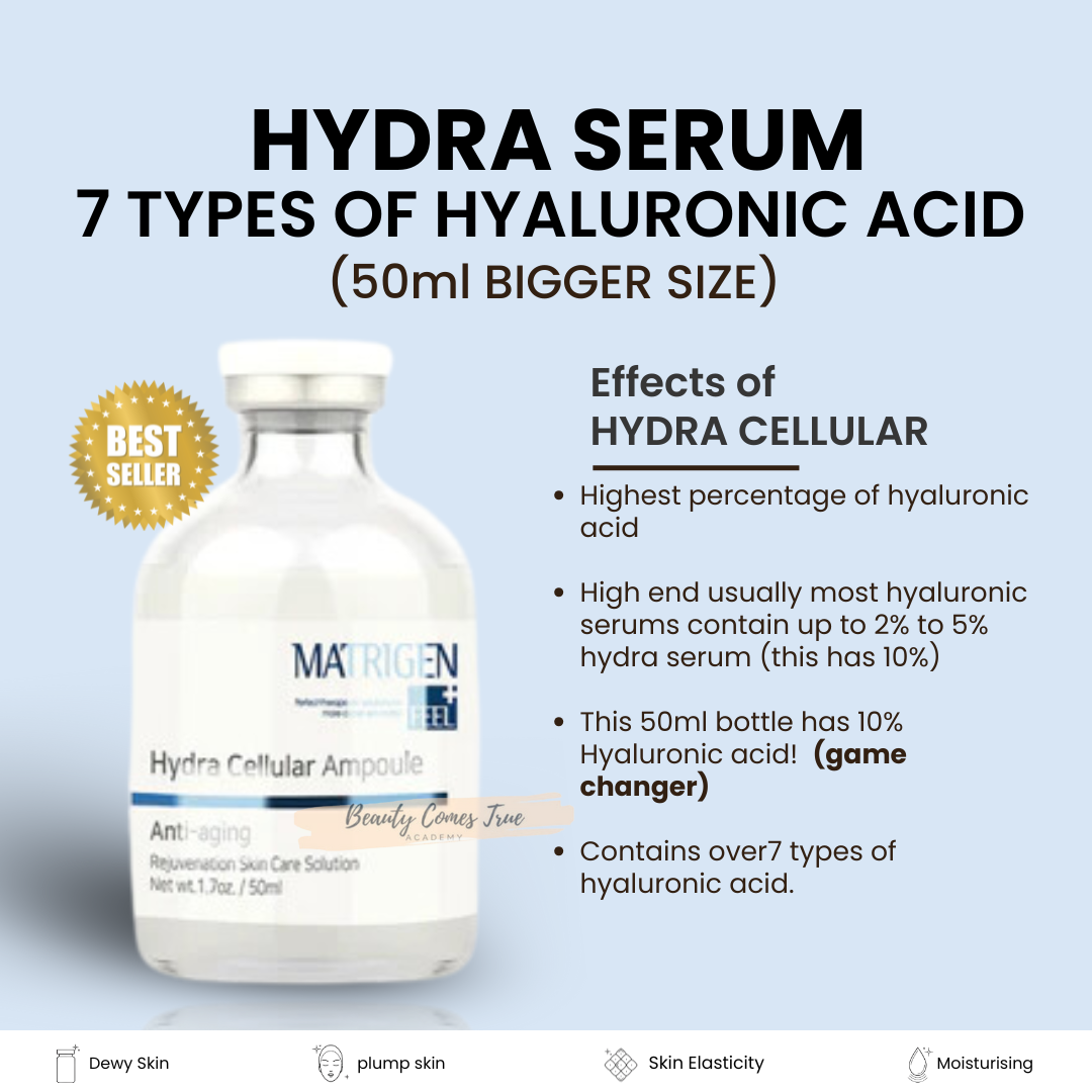 Hydra serum 10% 50ml 7 layered hyaluronic serum BIGGER SIZE (best seller)