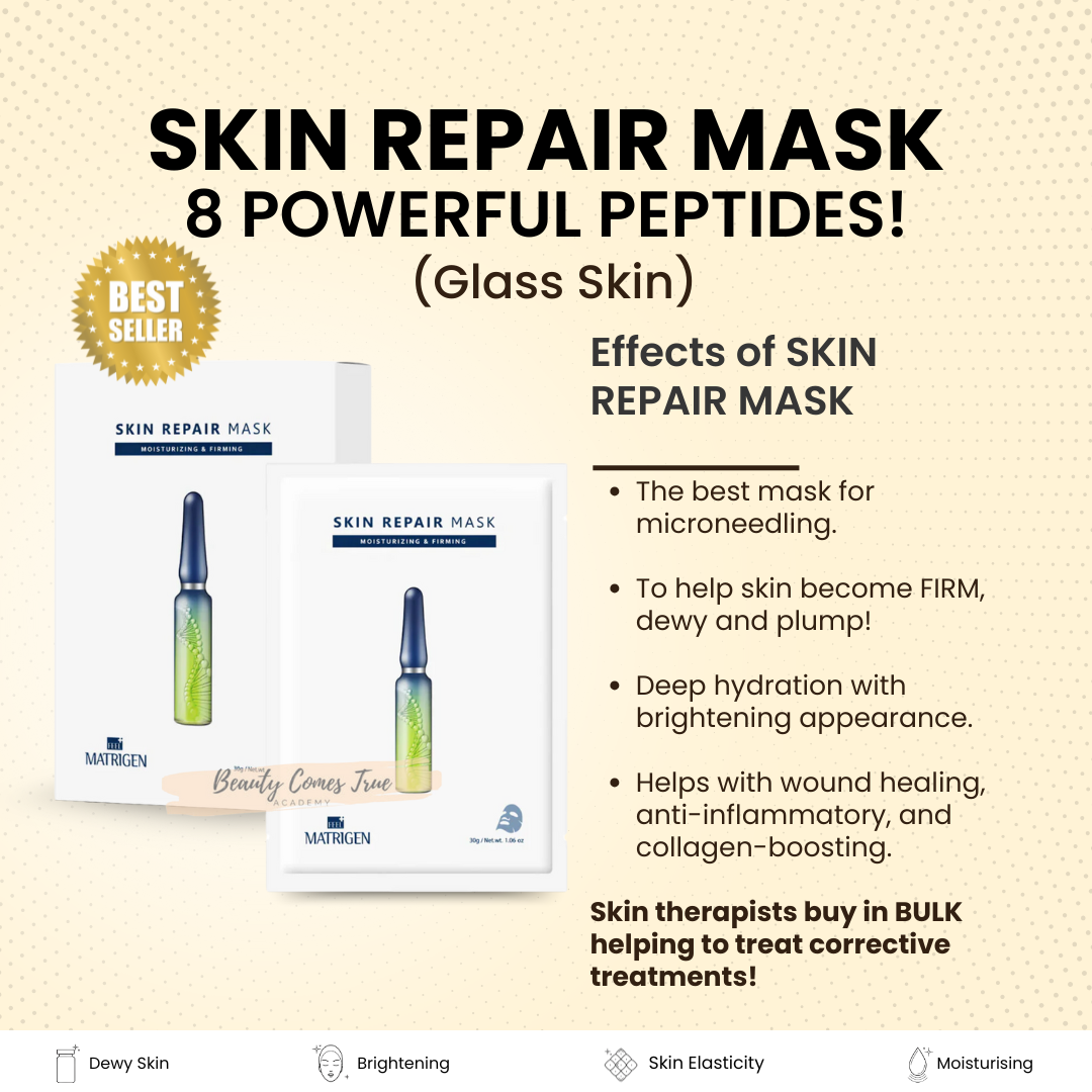 Skin Repair sheet Mask (glass skin) 8 Powerful Peptides! (10 sheets)