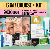 6 in 1 BB Glow, Micro-needling, Dermaplanning, Hydrofacials, Chemical peels, Facials & mask skin course