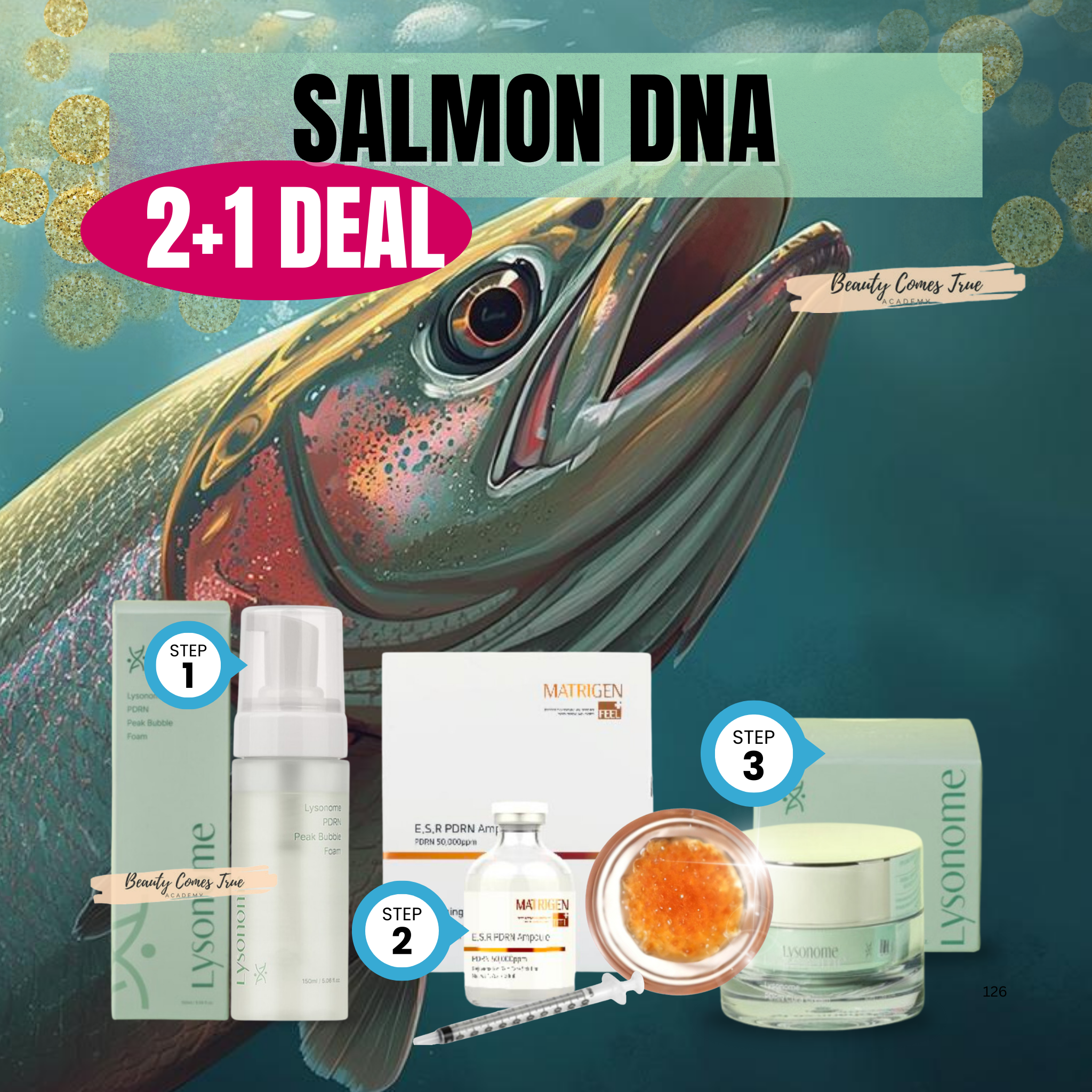 Salmon dna 3 + 1 Daily skin care routine