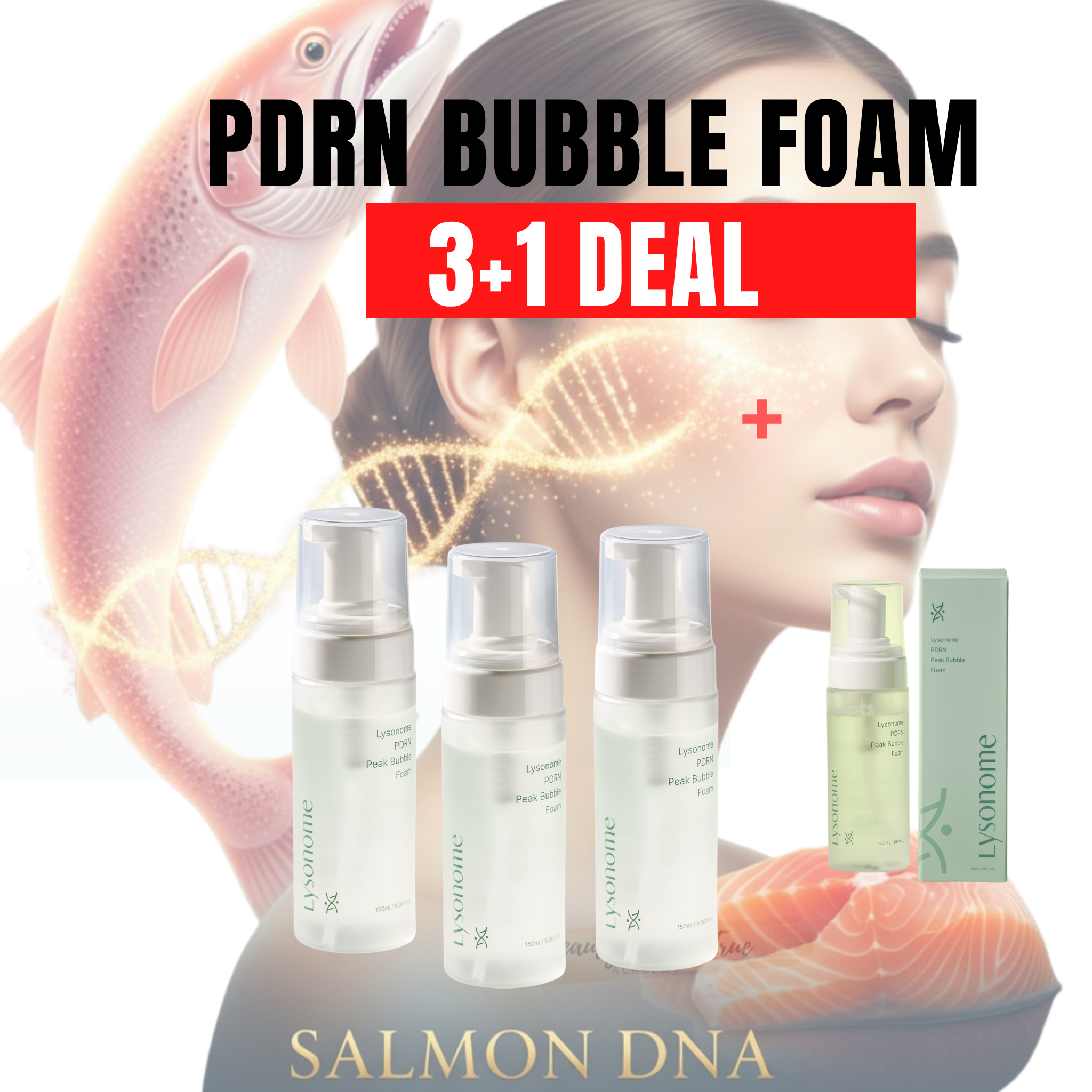 3 + 1 Deal PDRN Bubble foam