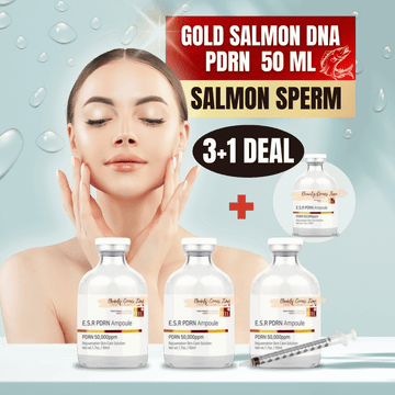 3 + 1 Gold Salmon DNA Serum 50ml (BIGGER bottle + higher percentage pdrn) professional use