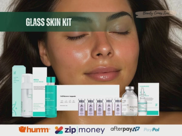 Load video: Glass skin course +  facial kit