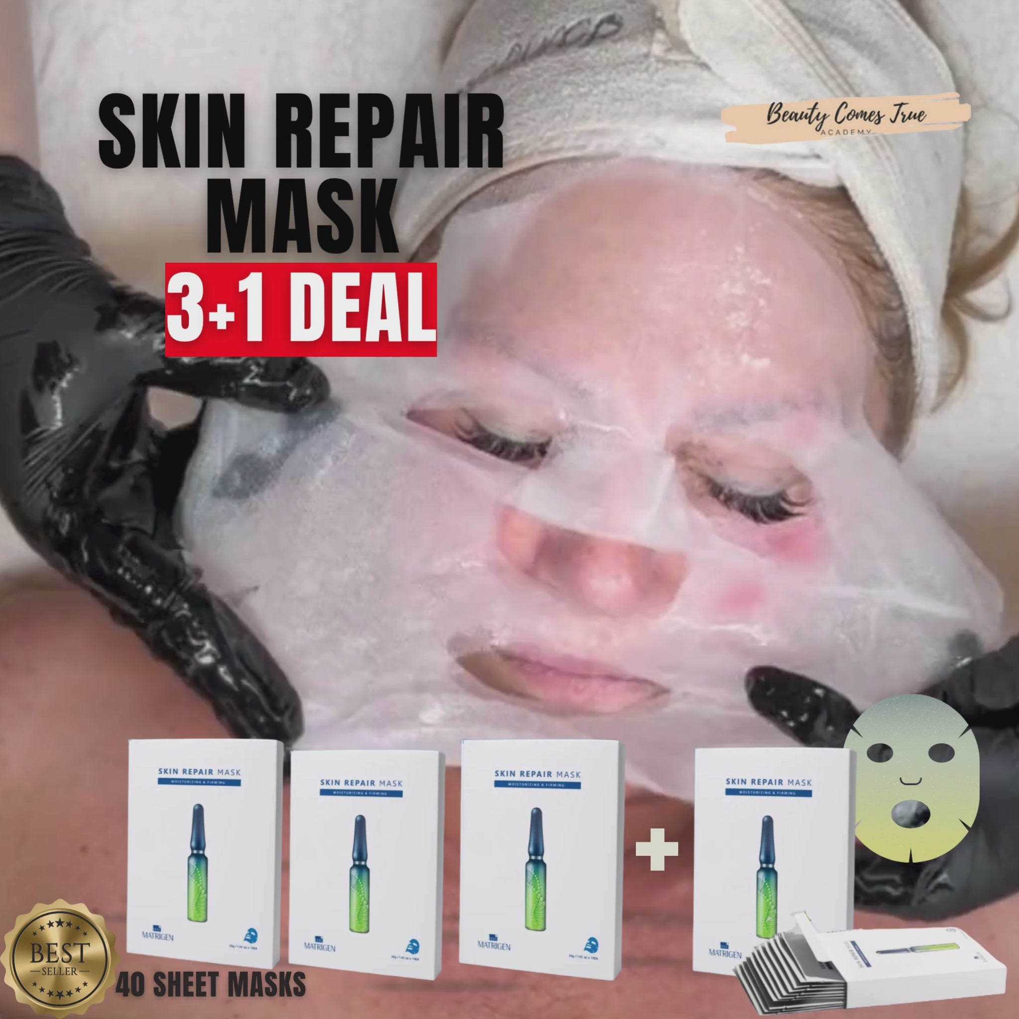 Load video: 3+1 Skin Repair Sheet Mask