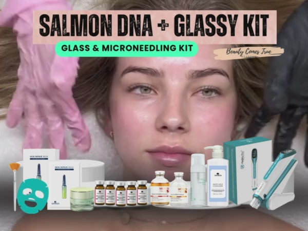 Load video: 2 in 1 Glass skin + microneedling course + kit