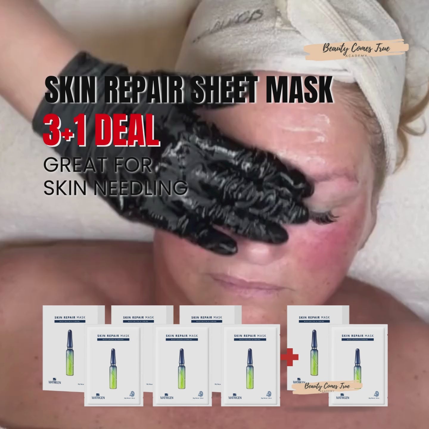 Load video: 3+1 skin repair sheet mask