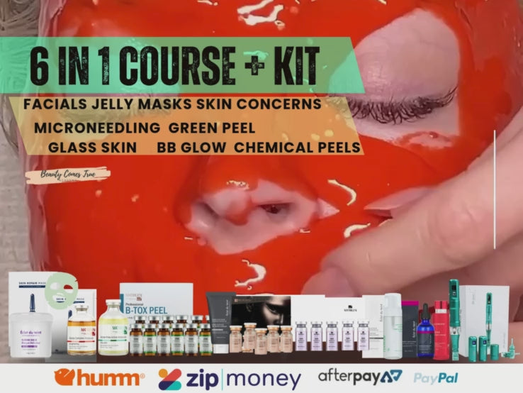 Load video: 6 in 1 Glass facials, Chemical peels,  Bb glow &amp; micro-needling course + kit