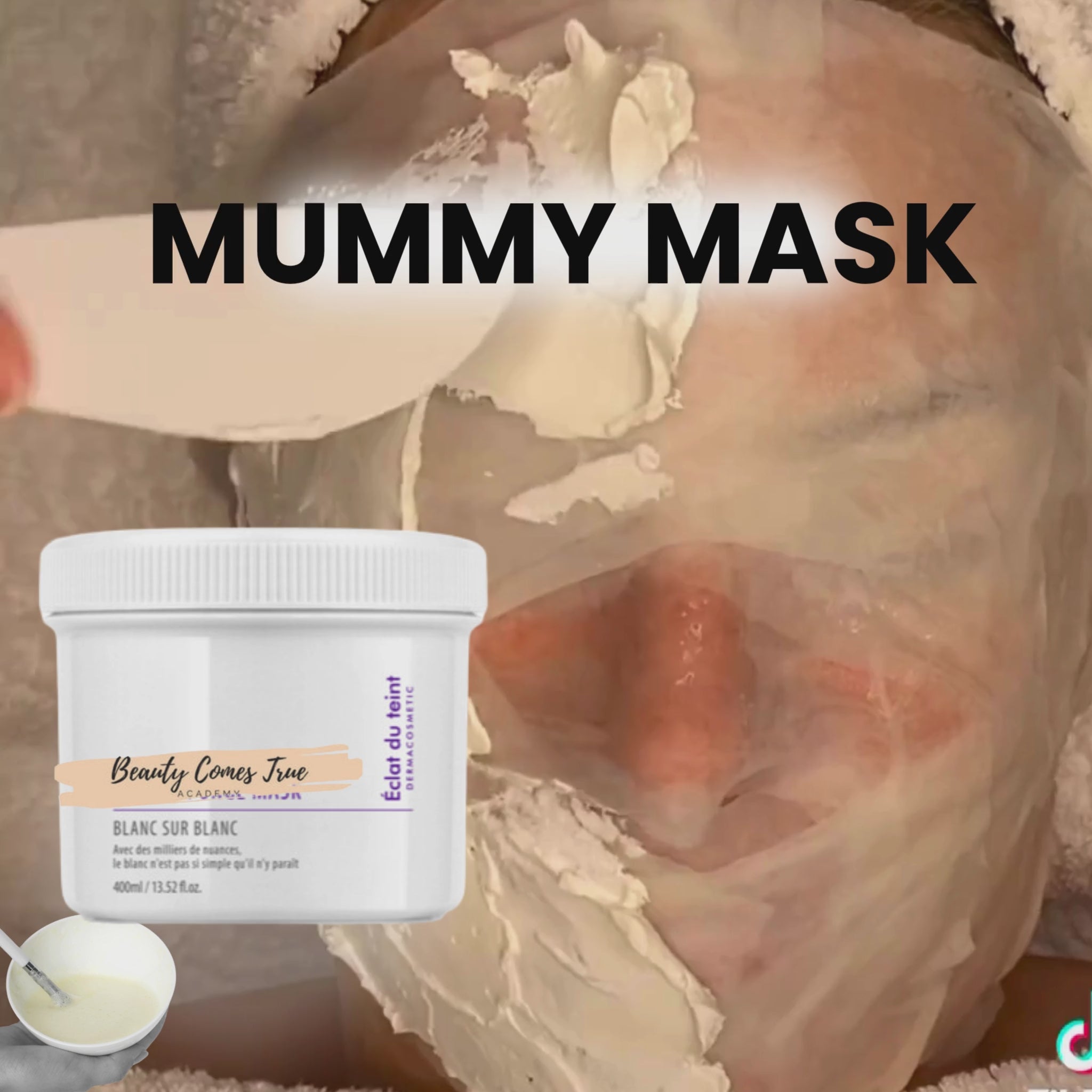 Load video: Mummy mask Blance Sponge (over 60 clients)