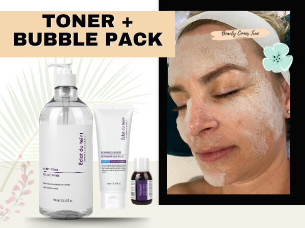 Bubble foam cleanser + toner duo +  Balance 5.5 Toner 950 ml and mixer (covers over 100 clients)