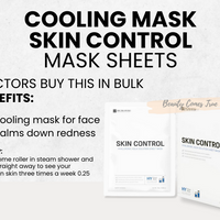 Cooling skin control mask sheets