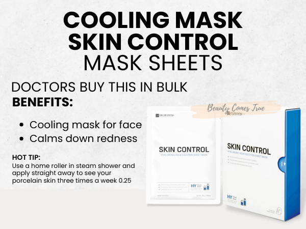 Cooling skin control mask sheets