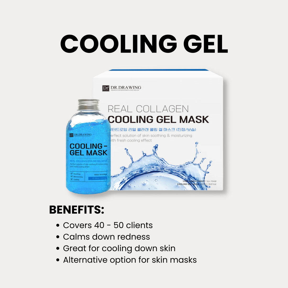 Cooling Gel Kit With 1x  Collagen Powder bottle (on order only)