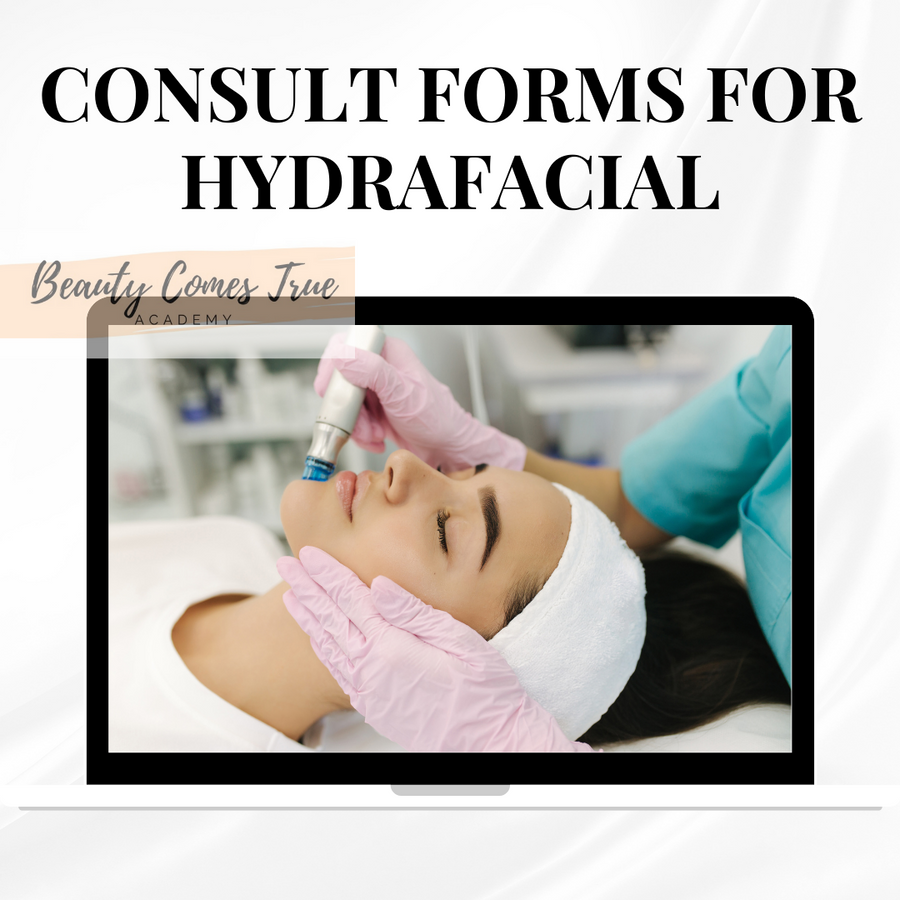 Consult forms for Hydrafacial