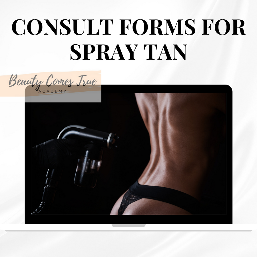 Consult forms for Spray tan
