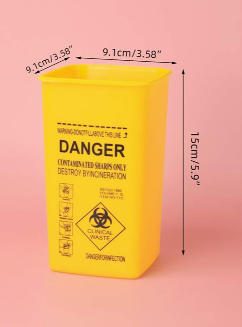 Sharp bin (multi color yellow/ black/ red)